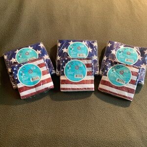 NWT Target Brands Patriotic paper napkins. 3 Luncheon and 3 beverage.